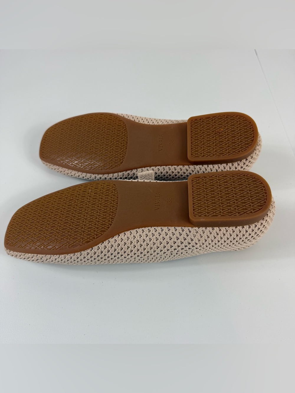 VIVAIA Margot Mary Jane Square Toe Flats Women’s US 7-7.5 Almond Mesh NWB - Picture 6 of 6